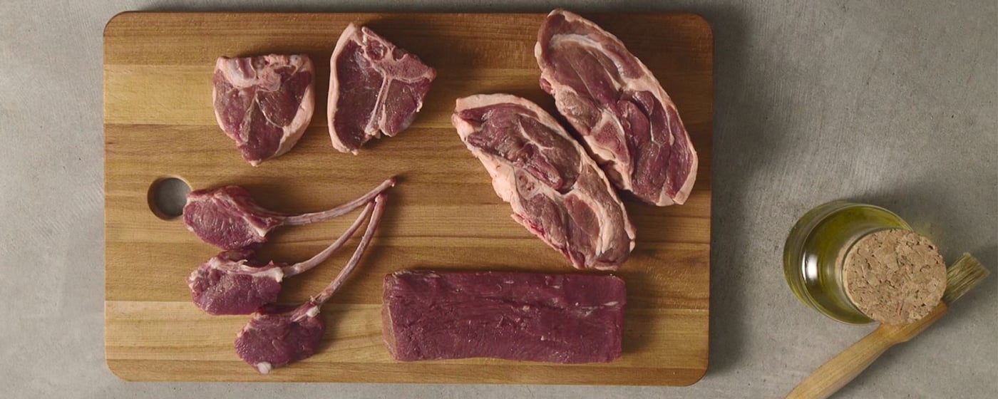 Australian Shoulder Lamb Chops Bone-In Fresh - apx 3/4 lb