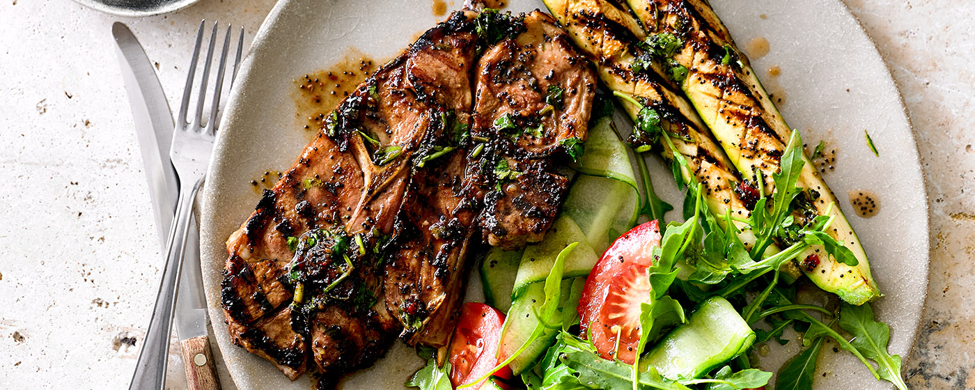 Indian style barbecued lamb forequarter chops